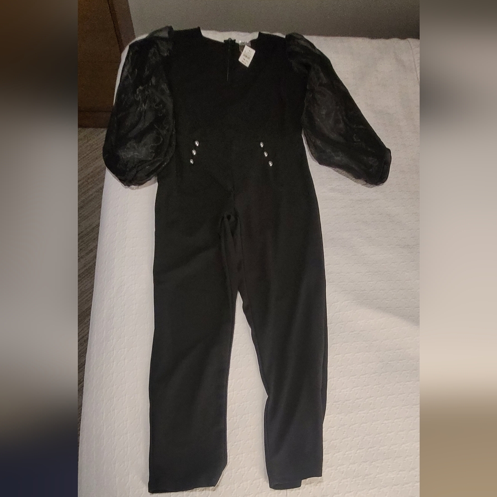 All Black Plus size formal jumpsuit